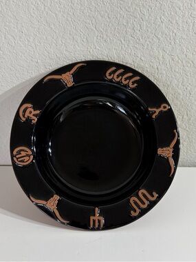 Frankoma Ranch Black Soup Bowl Vintage Western